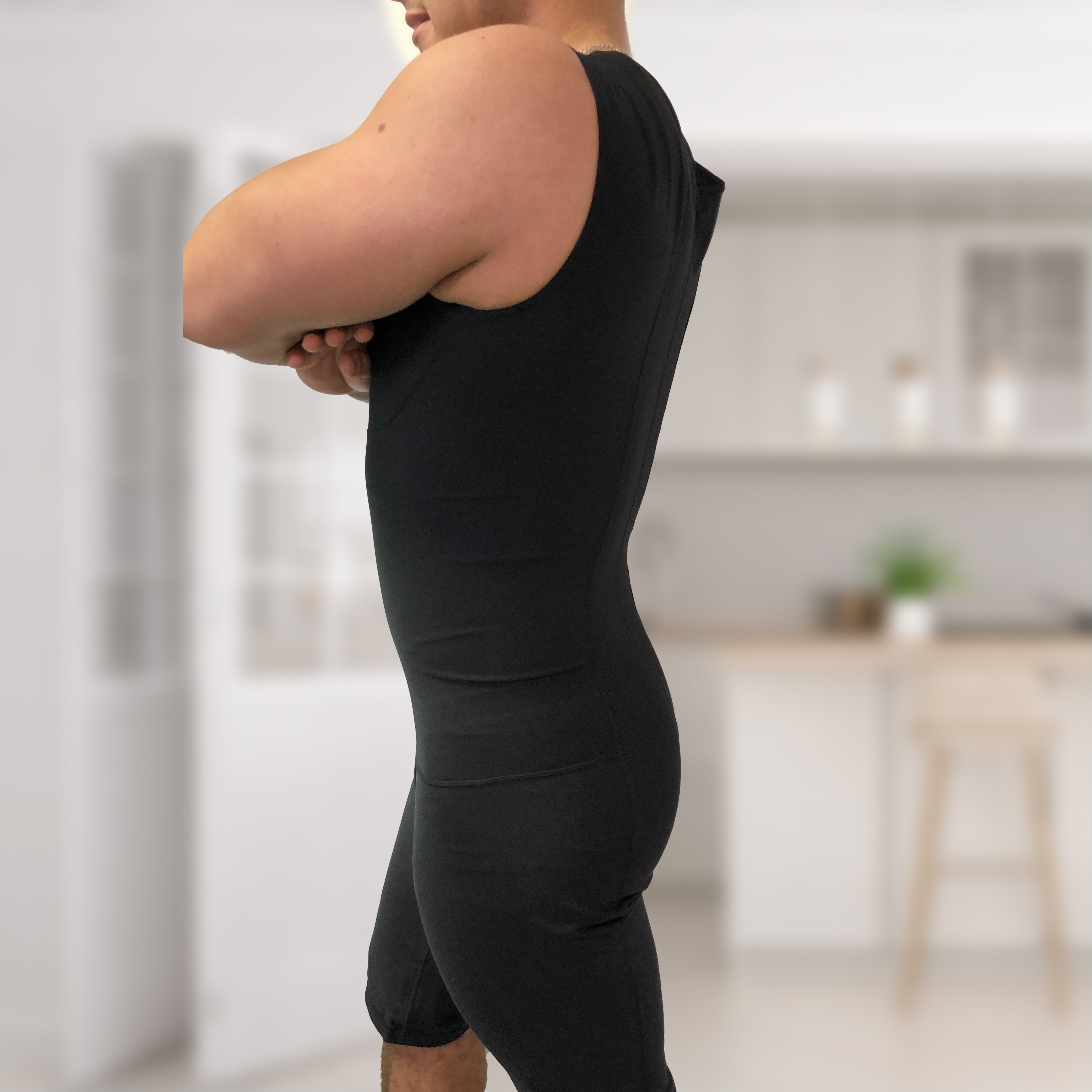 Men's Compression Shapewear Fitness Sports Bra Post-op Compression Garment  (xl Size)